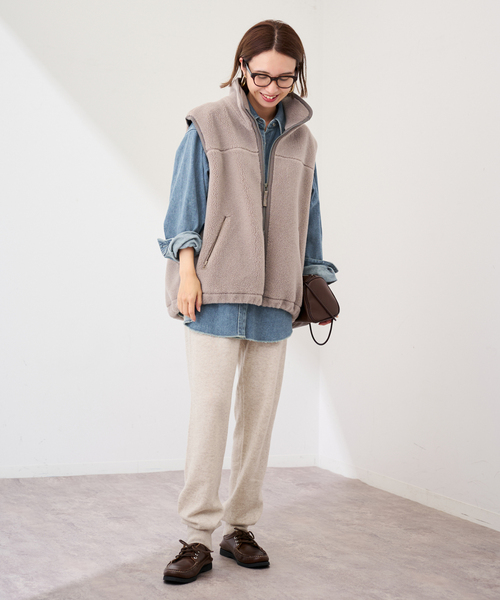 FRAMeWORK（フレームワーク）の「カシミヤ ニットパンツ（その他パンツ・レディース・イエロー/ベージュ/ライトグレー・FREE）」の5枚目の写真