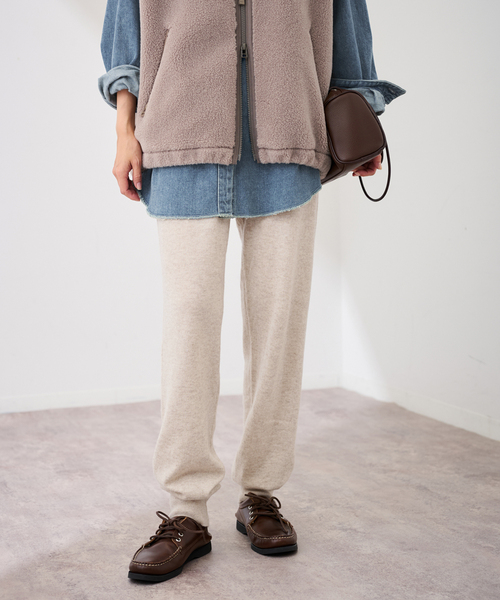 FRAMeWORK（フレームワーク）の「カシミヤ ニットパンツ（その他パンツ・レディース・イエロー/ベージュ/ライトグレー・FREE）」の8枚目の写真