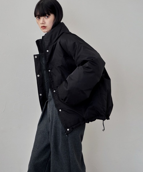 etoll.（エトル）の「ファイバーダウンスタンドジャケット（ダウンジャケット/コート・レディース・ライトブルー/ブラック/ブラウン・FREE）」の5枚目の写真