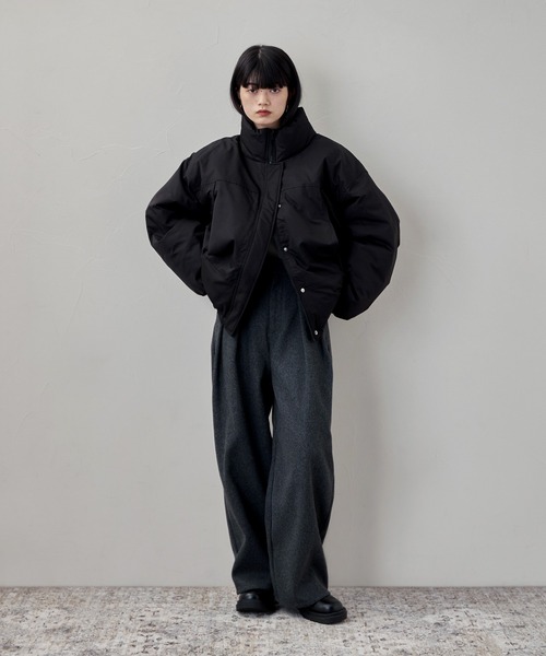 etoll.（エトル）の「ファイバーダウンスタンドジャケット（ダウンジャケット/コート・レディース・ライトブルー/ブラック/ブラウン・FREE）」の7枚目の写真