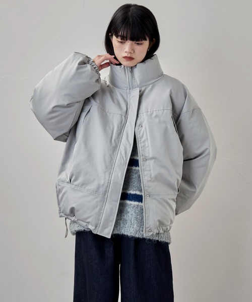 etoll.（エトル）の「ファイバーダウンスタンドジャケット（ダウンジャケット/コート・レディース・ライトブルー/ブラック/ブラウン・FREE）」の17枚目の写真