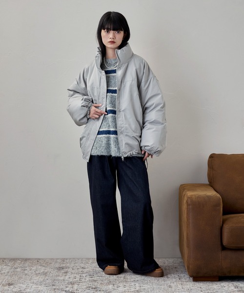 etoll.（エトル）の「ファイバーダウンスタンドジャケット（ダウンジャケット/コート・レディース・ライトブルー/ブラック/ブラウン・FREE）」の20枚目の写真