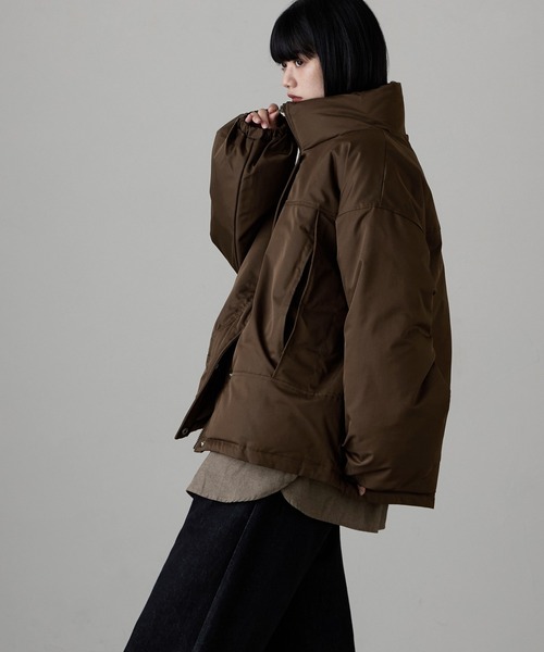 etoll.（エトル）の「ファイバーダウンスタンドジャケット（ダウンジャケット/コート・レディース・ライトブルー/ブラック/ブラウン・FREE）」の11枚目の写真