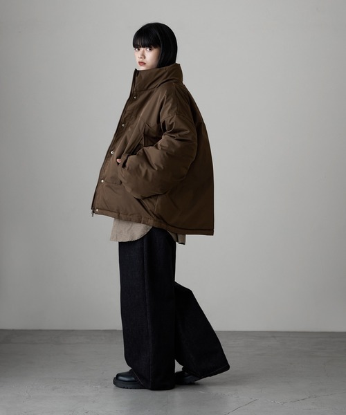 etoll.（エトル）の「ファイバーダウンスタンドジャケット（ダウンジャケット/コート・レディース・ライトブルー/ブラック/ブラウン・FREE）」の14枚目の写真