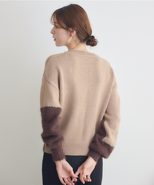 KATHARINE ROSS（キャサリンロス）の「【KATHARINE ROSS】5Gフェザー切替プルオーバー（ニット/セーター・レディース・ベージュ/モカ/オフホワイト・FREE）」の9枚目の写真