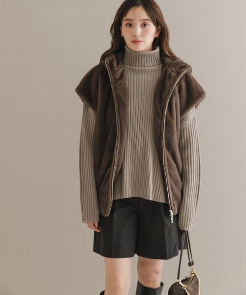 セール】マシーンウォッシュ ワイドリブニット（ニット/セーター