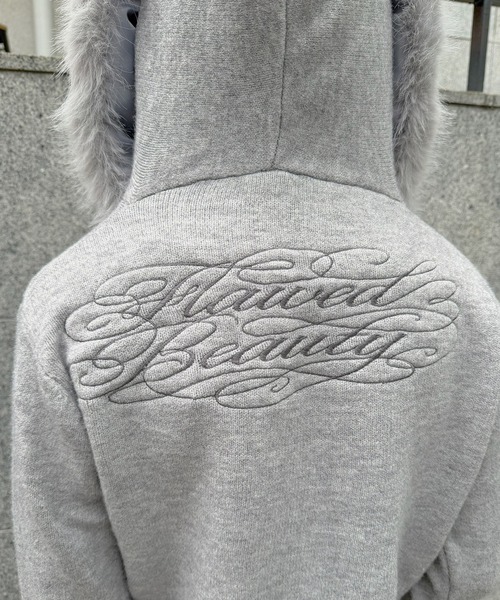 Judin（ジュディン）の「Embroidered fur knit hoodie【JD】（ニット/セーター・レディース・ホワイト/グレー/ベージュ・FREE）」の11枚目の写真