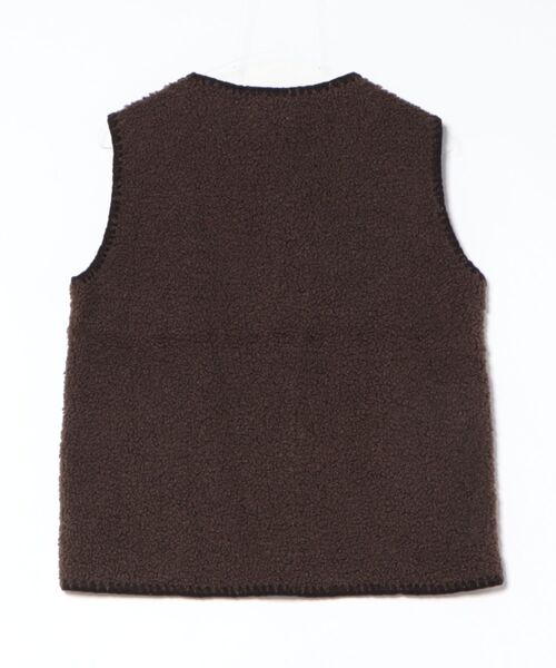 go slow caravan（ゴースローキャラバン）の「GENTIL/ジャンティー　ブランケットSt x ボアベスト（ベスト・レディース・ピンク/ブラウン・FREE）」の13枚目の写真