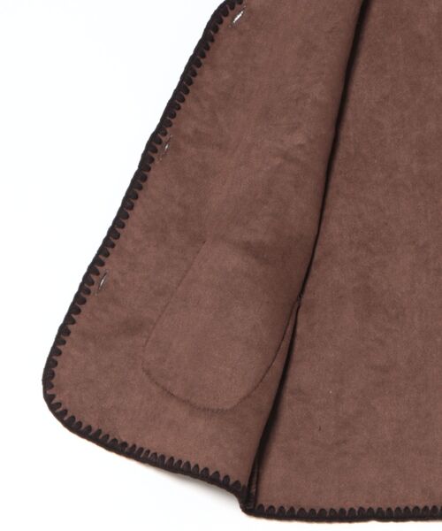 go slow caravan（ゴースローキャラバン）の「GENTIL/ジャンティー　ブランケットSt x ボアベスト（ベスト・レディース・ピンク/ブラウン・FREE）」の14枚目の写真