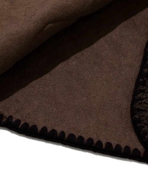 go slow caravan（ゴースローキャラバン）の「GENTIL/ジャンティー　ブランケットSt x ボアベスト（ベスト・レディース・ピンク/ブラウン・FREE）」の8枚目の写真