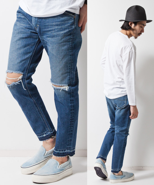 LEE×AMERICAN RAG CIE（リーアメリカンラグシー）の「LEE×AMERICAN RAG CIE  カットオフデニムパンツ（デニムパンツ・メンズ・インディゴブルー・29/32/30/31/28）」の2枚目の写真