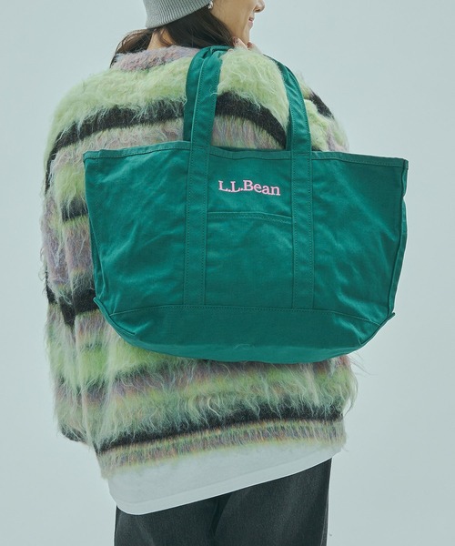 L.L.Bean（エルエルビーン）の「(L.L. Bean)GROCERY TOTE BAG（トートバッグ・レディース・ライトブルー/ブラウン/ピンク/グリーン・ONE SIZE）」の6枚目の写真