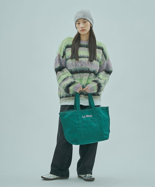 L.L.Bean（エルエルビーン）の「(L.L. Bean)GROCERY TOTE BAG（トートバッグ・レディース・ライトブルー/ブラウン/ピンク/グリーン・ONE SIZE）」の7枚目の写真