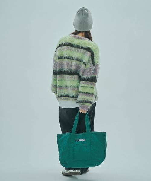 L.L.Bean（エルエルビーン）の「(L.L. Bean)GROCERY TOTE BAG（トートバッグ・レディース・ライトブルー/ブラウン/ピンク/グリーン・ONE SIZE）」の8枚目の写真