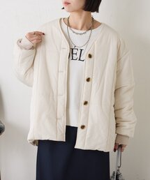 Jena espace merveilleux | 【軽量】キルティングラインジャケット(ノーカラージャケット)