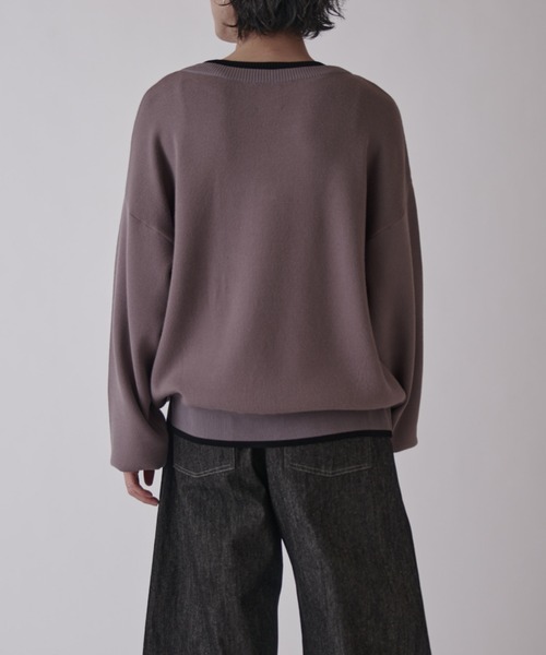 Lui's（ルイス）の「レイヤードヘンリー（ニット/セーター・メンズ・ネイビー/グレー/ブラック・M/S）」の19枚目の写真