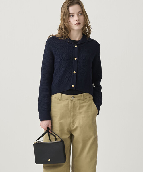 ORCIVAL（オーシバル）の「ORCIVAL | ナッパレザー ジップポーチショルダーバッグ UNISEX（ショルダーバッグ・レディース・ブラウン系その他2/ブラック/レッド・-）」の5枚目の写真