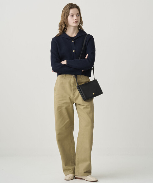 ORCIVAL（オーシバル）の「ORCIVAL | ナッパレザー ジップポーチショルダーバッグ UNISEX（ショルダーバッグ・レディース・ブラウン系その他2/ブラック/レッド・-）」の11枚目の写真