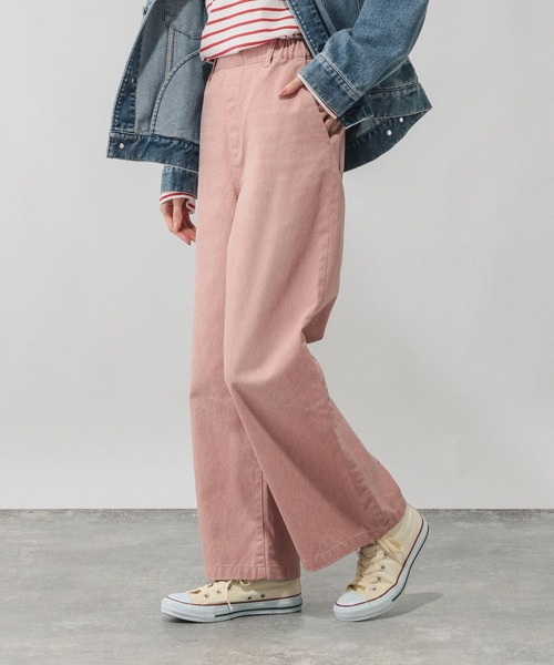 GLOBAL WORK(グローバルワーク)の「GOODデニムカラーイージーパンツ/632974(デニムパンツ・レディース・ベージュ/ブラウン/ピンク/ラベンダー・SMALL/MEDIUM/LARGE/X-SMALL)」の8枚目の写真