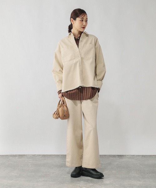 GLOBAL WORK(グローバルワーク)の「GOODデニムカラーイージーパンツ/632974(デニムパンツ・レディース・ベージュ/ブラウン/ピンク/ラベンダー・SMALL/MEDIUM/LARGE/X-SMALL)」の9枚目の写真