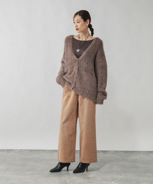 GLOBAL WORK(グローバルワーク)の「GOODデニムカラーイージーパンツ/632974(デニムパンツ・レディース・ベージュ/ブラウン/ピンク/ラベンダー・SMALL/MEDIUM/LARGE/X-SMALL)」の14枚目の写真