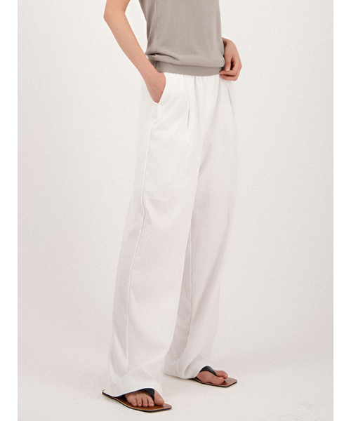 ACUD(アクド)の「Summer Pintuck Bending Slacks _White(スラックス・レディース・ホワイト・S/M)」の2枚目の写真