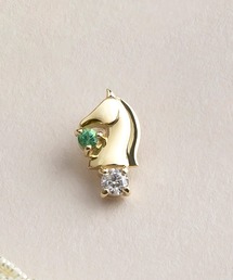【 Solo Pierce】K18・K10 チェス 騎士( ナイト) ハーフピアス