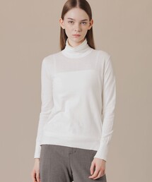 【SUPER FINE LAB.】メルテッドサウラコットンタートルネックプルオーバー