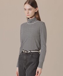 【SUPER FINE LAB.】メルテッドサウラコットンタートルネックプルオーバー