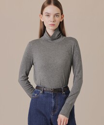 【SUPER FINE LAB.】メルテッドサウラコットンタートルネックプルオーバー