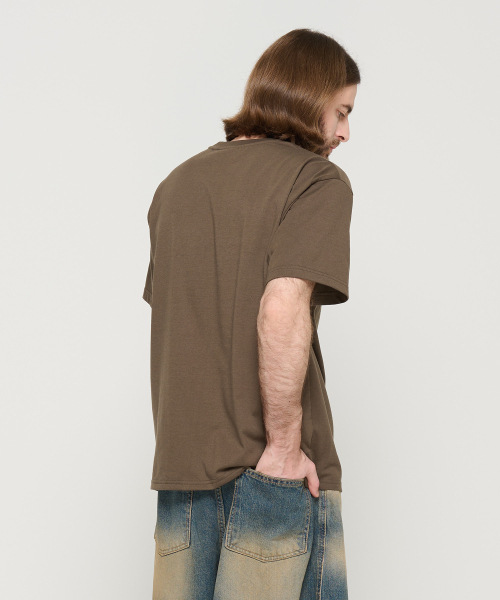 CARGOBROS（カーゴブロス）の「オールドカプリンティングロゴオーバー半袖Tシャツ（カーキ）（Tシャツ/カットソー・メンズ・その他・S/M/L/2XL/XL）」の3枚目の写真