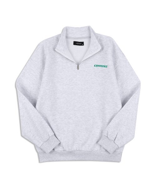 COMMONZ(コモンズ)の「刺繍ロゴハーフジップスウェット_ホワイトメランジ(その他トップス・レディース・その他・2)」の1枚目の写真