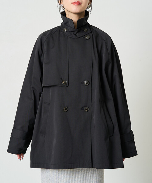 FREAK'S STORE（フリークスストア）の「限定展開　ショート トレンチ（トレンチコート・レディース・ナチュラル/ベージュ/ブラック/オリーブ・ﾌﾘ-）」の14枚目の写真