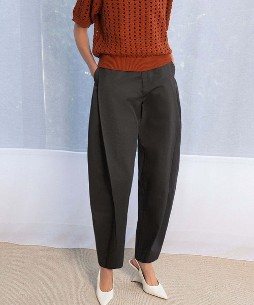 【2026SS】ボックスプリーツ カーブパンツ ワイドパンツ