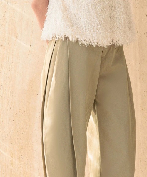 ELFRANK（エルフランク）の「【2026SS】ボックスプリーツ カーブパンツ ワイドパンツ《着用動画あり》（その他パンツ・レディース・ベージュ/チャコールグレー・L/M/S）」の9枚目の写真