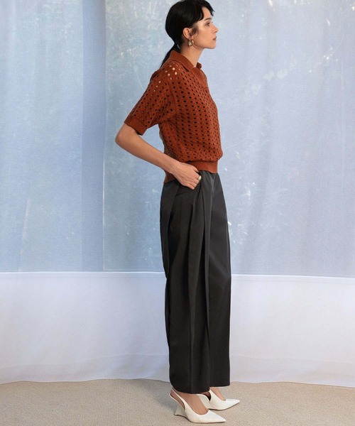 ELFRANK（エルフランク）の「【2026SS】ボックスプリーツ カーブパンツ ワイドパンツ《着用動画あり》（その他パンツ・レディース・ベージュ/チャコールグレー・L/M/S）」の17枚目の写真