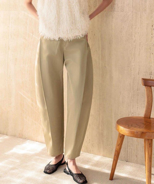 ELFRANK（エルフランク）の「【2026SS】ボックスプリーツ カーブパンツ ワイドパンツ《着用動画あり》（その他パンツ・レディース・ベージュ/チャコールグレー・L/M/S）」の22枚目の写真