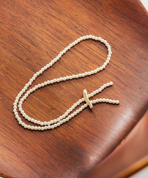 studio CLIP（スタディオクリップ）の「パールスライドバーネックレス（ネックレス・レディース・その他1・FREE）」の6枚目の写真
