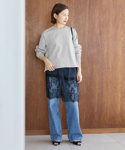 IENA（イエナ）の「《新色あり/追加4》LEVITAコットンプルオーバー（ニット/セーター・レディース・アイボリー/ライトグレー/ブラウン/ラベンダー・FREE）」の5枚目の写真