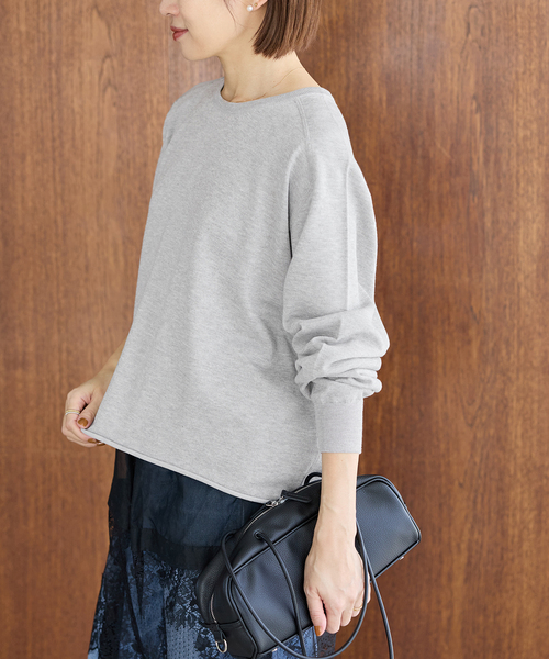 IENA（イエナ）の「《新色あり/追加4》LEVITAコットンプルオーバー（ニット/セーター・レディース・アイボリー/ライトグレー/ブラウン/ラベンダー・FREE）」の12枚目の写真