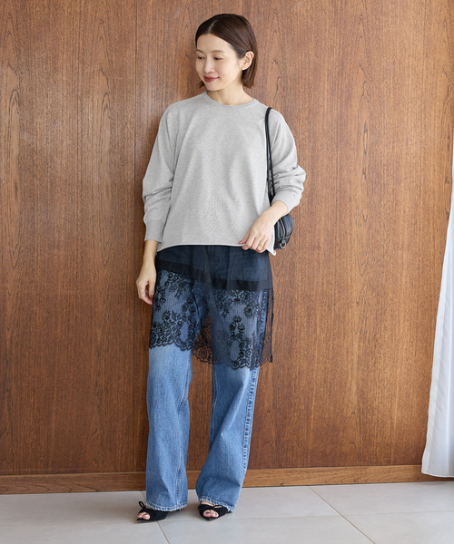 IENA（イエナ）の「《新色あり/追加4》LEVITAコットンプルオーバー（ニット/セーター・レディース・アイボリー/ライトグレー/ブラウン/ラベンダー・FREE）」の15枚目の写真