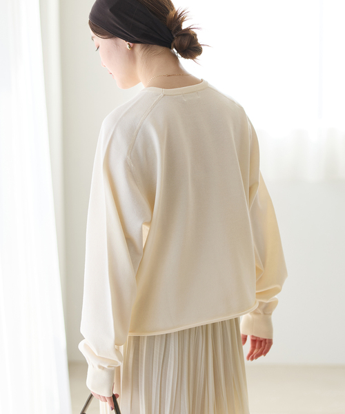 IENA（イエナ）の「《新色あり/追加4》LEVITAコットンプルオーバー（ニット/セーター・レディース・アイボリー/ライトグレー/ブラウン/ラベンダー・FREE）」の21枚目の写真