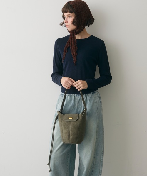 full/fill.（フルフィル）の「plate flap shoulder bag / プレート付きフラップショルダーバッグ（ショルダーバッグ・レディース・ブラック/グレー・FREE）」の19枚目の写真