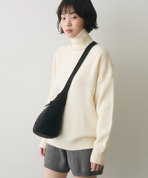 full/fill.（フルフィル）の「plate flap shoulder bag / プレート付きフラップショルダーバッグ（ショルダーバッグ・レディース・ブラック/グレー・FREE）」の16枚目の写真