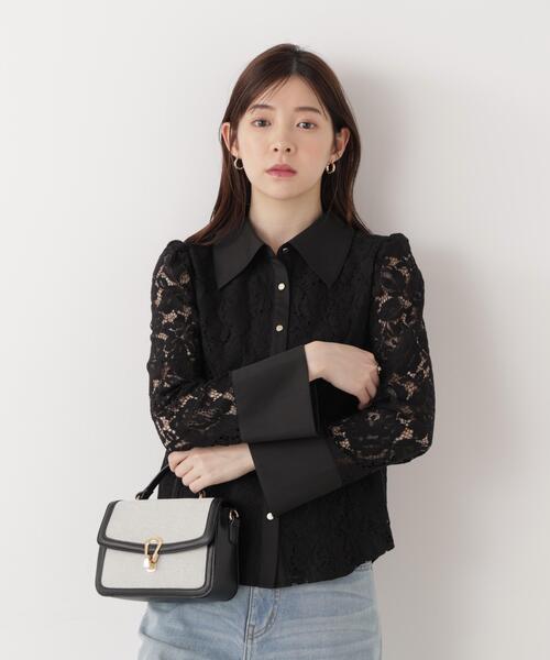 PROPORTION BODY DRESSING（プロポーションボディドレッシング）の「＜ウォッシャブル＞ビック衿レースブラウス / 1216110204（シャツ/ブラウス・レディース・ホワイト系その他/ブラック/ブルー・SMALL/MEDIUM）」の7枚目の写真