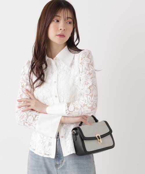 PROPORTION BODY DRESSING（プロポーションボディドレッシング）の「＜ウォッシャブル＞ビック衿レースブラウス / 1216110204（シャツ/ブラウス・レディース・ホワイト系その他/ブラック/ブルー・SMALL/MEDIUM）」の15枚目の写真