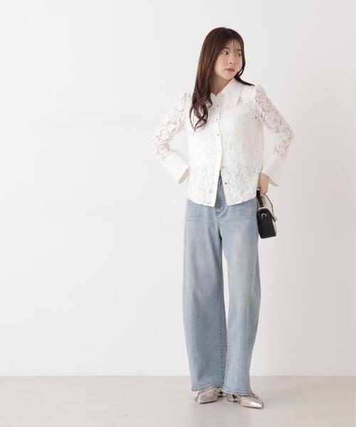 PROPORTION BODY DRESSING（プロポーションボディドレッシング）の「＜ウォッシャブル＞ビック衿レースブラウス / 1216110204（シャツ/ブラウス・レディース・ホワイト系その他/ブラック/ブルー・SMALL/MEDIUM）」の17枚目の写真