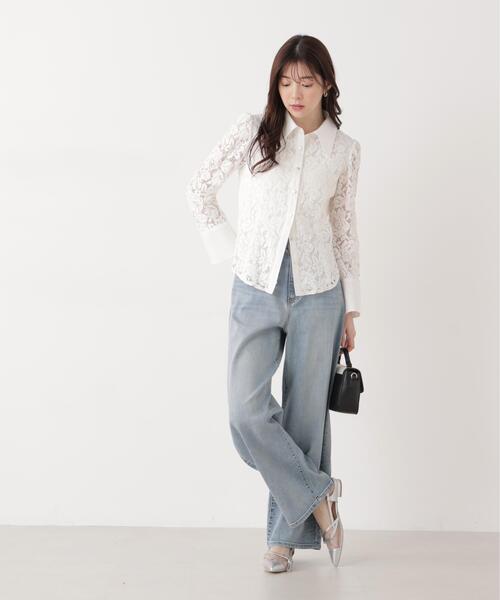 PROPORTION BODY DRESSING（プロポーションボディドレッシング）の「＜ウォッシャブル＞ビック衿レースブラウス / 1216110204（シャツ/ブラウス・レディース・ホワイト系その他/ブラック/ブルー・SMALL/MEDIUM）」の18枚目の写真