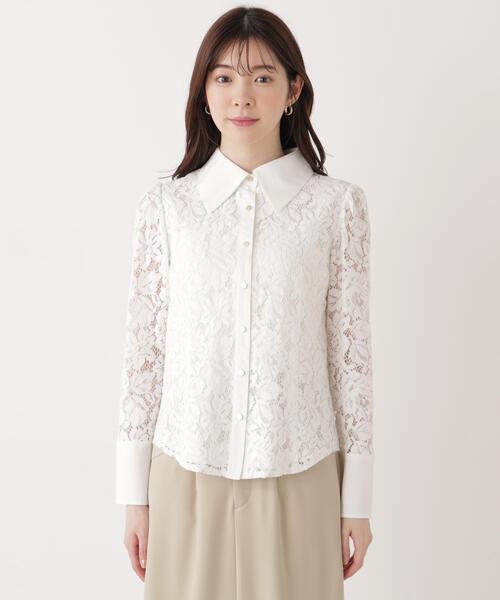 PROPORTION BODY DRESSING（プロポーションボディドレッシング）の「＜ウォッシャブル＞ビック衿レースブラウス / 1216110204（シャツ/ブラウス・レディース・ホワイト系その他/ブラック/ブルー・SMALL/MEDIUM）」の19枚目の写真