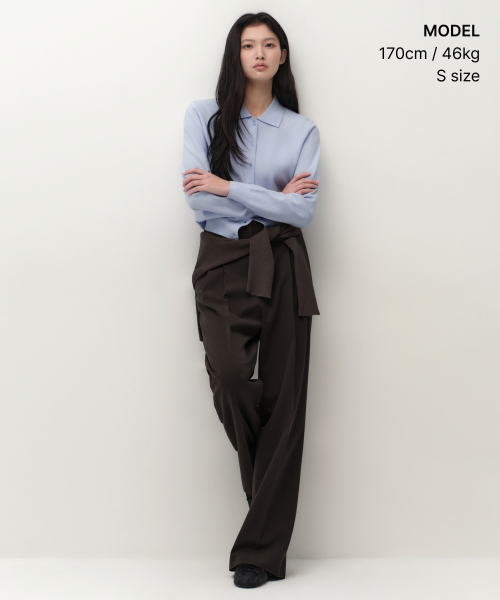 MUSINSA STANDARD WOMAN（ムシンサスタンダードウーマン）の「ウィメンズ エッセンシャル カラード カーディガン [スカイブルー]（カーディガン/ボレロ・レディース・その他・SMALL/MEDIUM/LARGE/X-SMALL）」の2枚目の写真